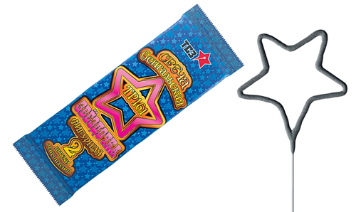  Бенгальские свечи фигурные 2 шт "Звездочка"  в Красноперекопске